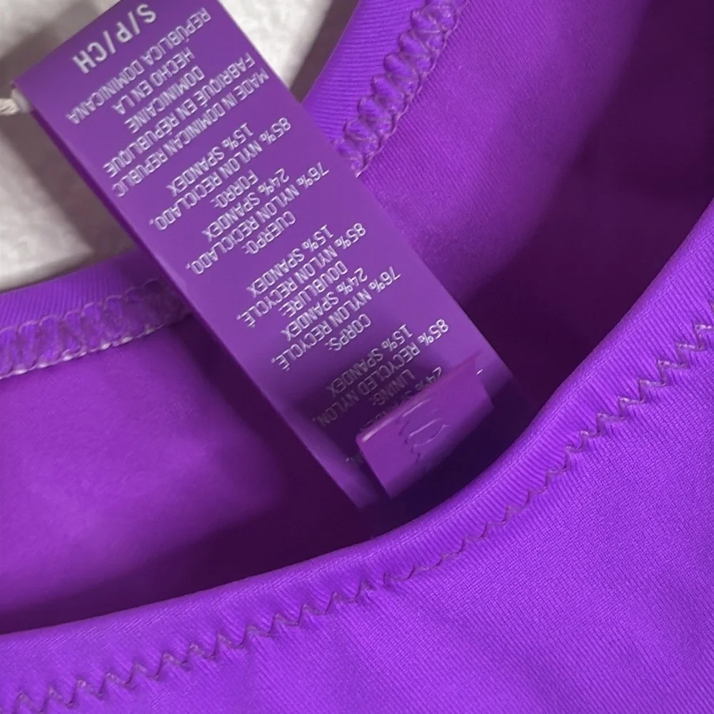 SKIMS recycled swim cut out open bust in Violet One-Piece Swimsuit size‎ small